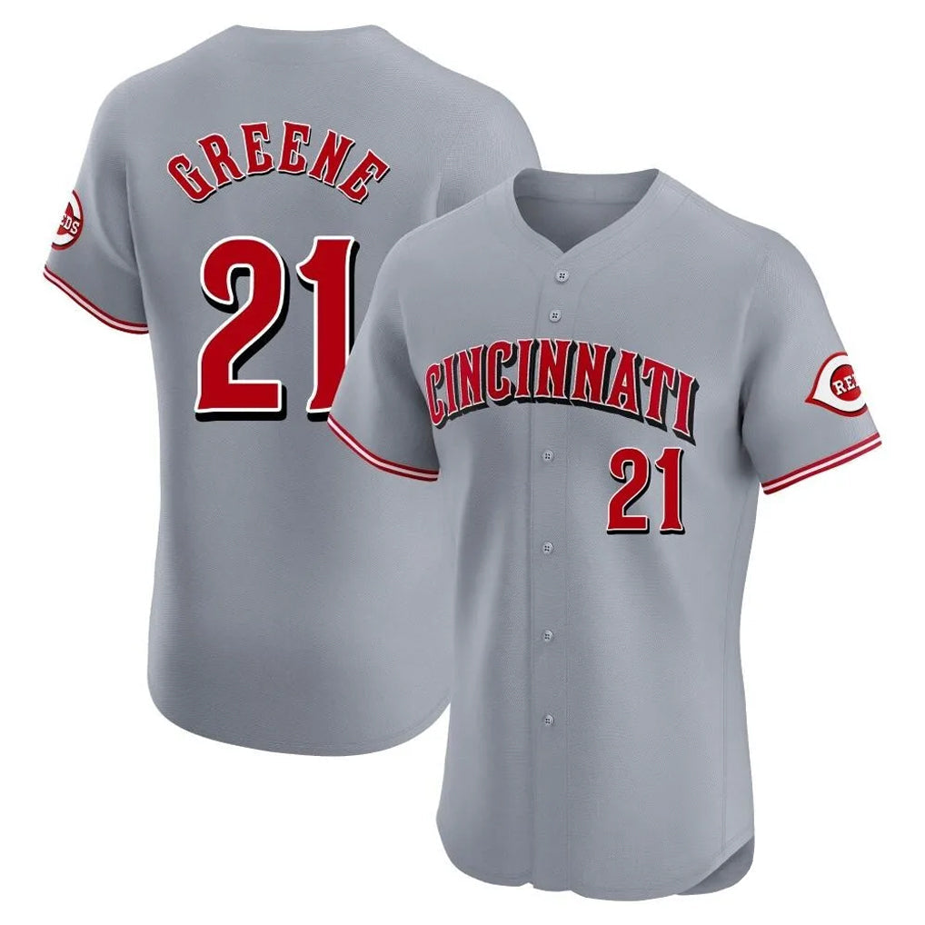 Trusc C.Reds #21 Hunter Greene Player Gray Limited Elite Home Stitched Jerseys