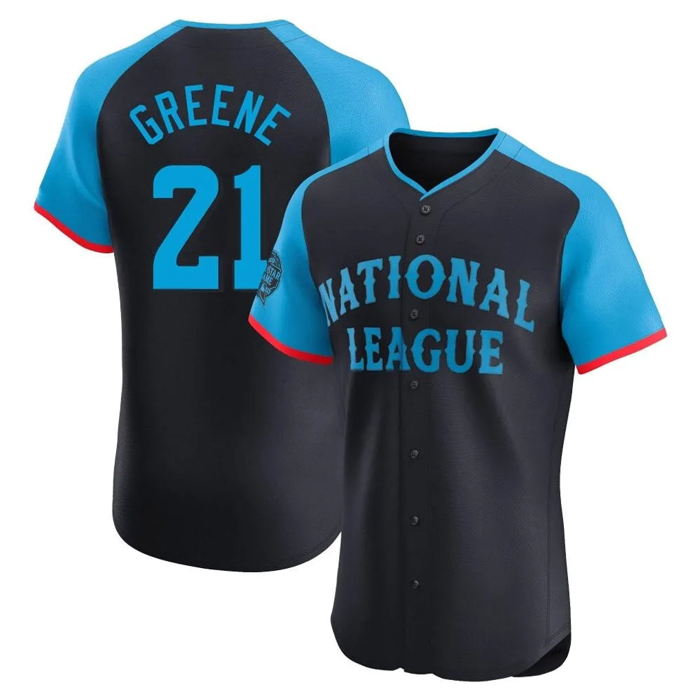 Trusc C.Reds #21 Hunter Greene Player Navy Limited Elite National League All-Star Game Stitched Jerseys