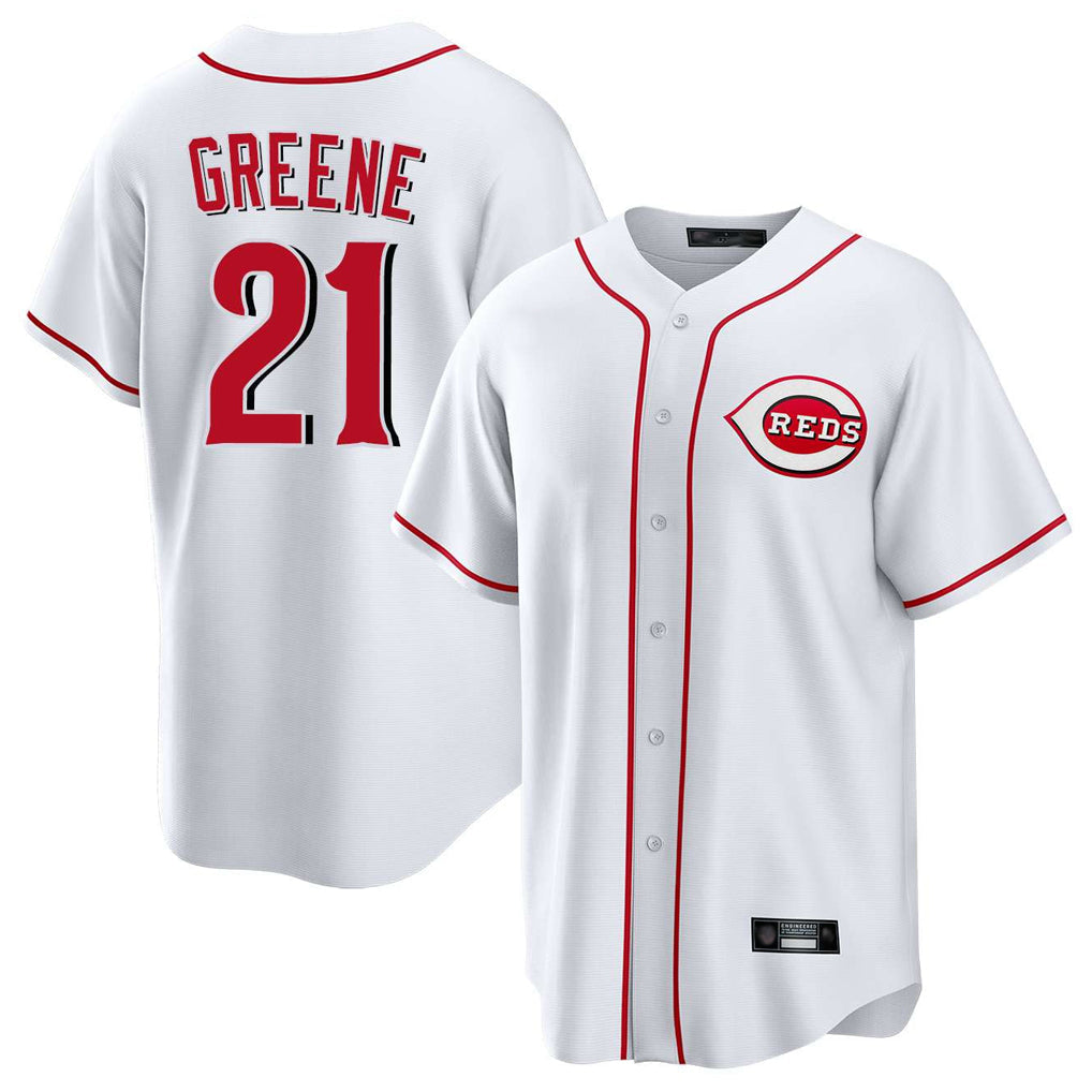 Trusc C.Reds #21 Hunter Greene Player White Game Home Stitched Jerseys