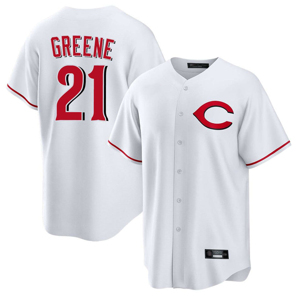 Trusc C.Reds #21 Hunter Greene Player White Home Game Stitched Jerseys
