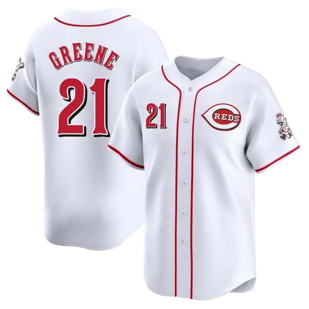 Trusc C.Reds #21 Hunter Greene Player White Home Limited Stitched Jerseys