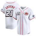 Trusc C.Reds #21 Hunter Greene Player White Speedway Classic Home Limited Stitched Jerseys