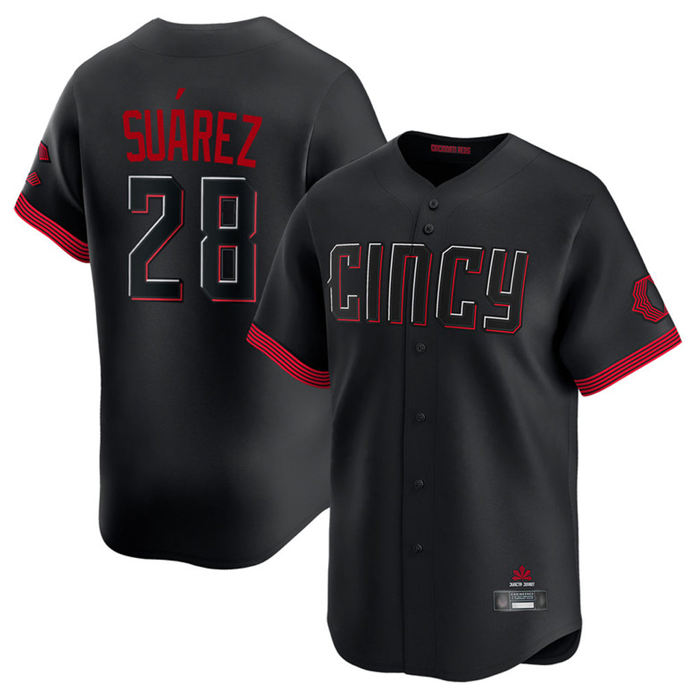 Trusc C.Reds #28 Eugenio Su¡§¡érez Player Black City Connect Home Limited Stitched Jerseys