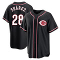 Trusc C.Reds #28 Eugenio Su¡§¡érez Player Black Fashion Out Home Game Stitched Jerseys