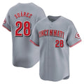 Trusc C.Reds #28 Eugenio Su¡§¡érez Player Gray Home Limited Stitched Jerseys