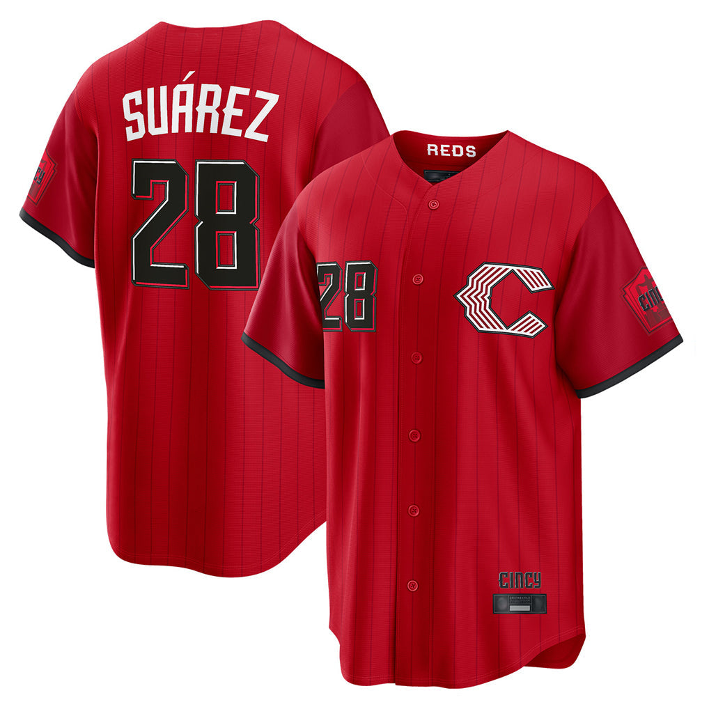 Trusc C.Reds #28 Eugenio Su¡§¡érez Player Red 2026 City Connect Home Game Stitched Jerseys