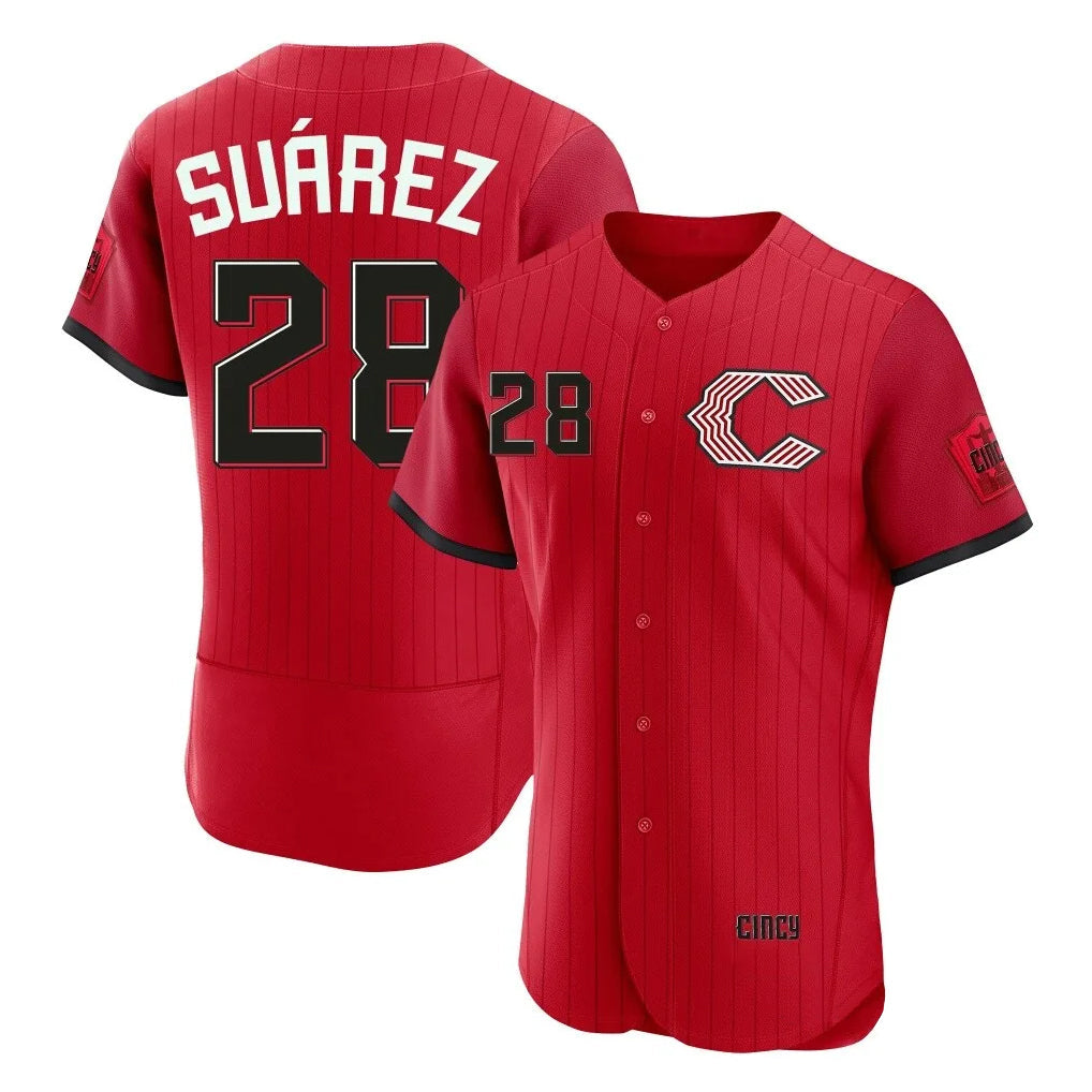 Trusc C.Reds #28 Eugenio Su¡§¡érez Player Red 2026 City Connect Limited Home Stitched Jerseys
