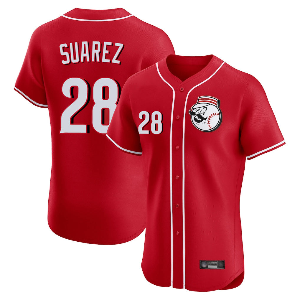 Trusc C.Reds #28 Eugenio Su¡§¡érez Player Red Limited Elite Home Game Stitched Jerseys