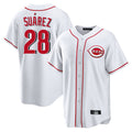 Trusc C.Reds #28 Eugenio Su¡§¡érez Player White Game Home Stitched Jerseys
