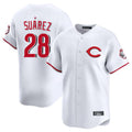 Trusc C.Reds #28 Eugenio Su¡§¡érez Player White Limited Home Stitched Jerseys