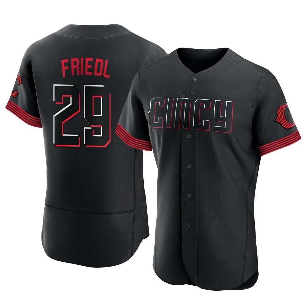 Trusc C.Reds #29 TJ Friedl Player Black City Connect Limited Elite Home Stitched Jerseys