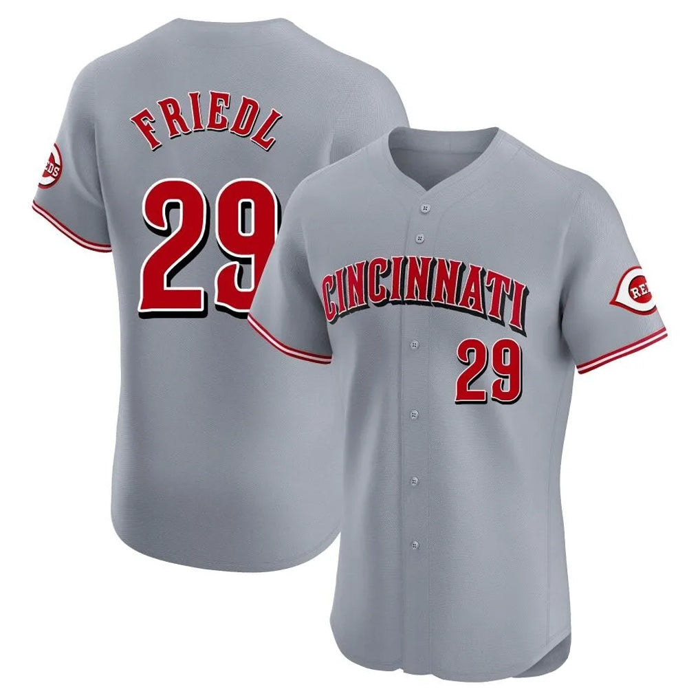 Trusc C.Reds #29 TJ Friedl Player Gray Limited Elite Home Stitched Jerseys