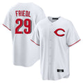 Trusc C.Reds #29 TJ Friedl Player White Home Game Stitched Jerseys