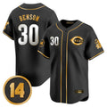 Trusc C.Reds #30 Ken Griffey Player Black-Gold Vapor Premier Limited Home Stitched Jerseys