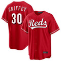 Trusc C.Reds #30 Ken Griffey Player Red Home Game Stitched Jerseys