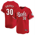 Trusc C.Reds #30 Ken Griffey Player Red Home Limited Stitched Jerseys