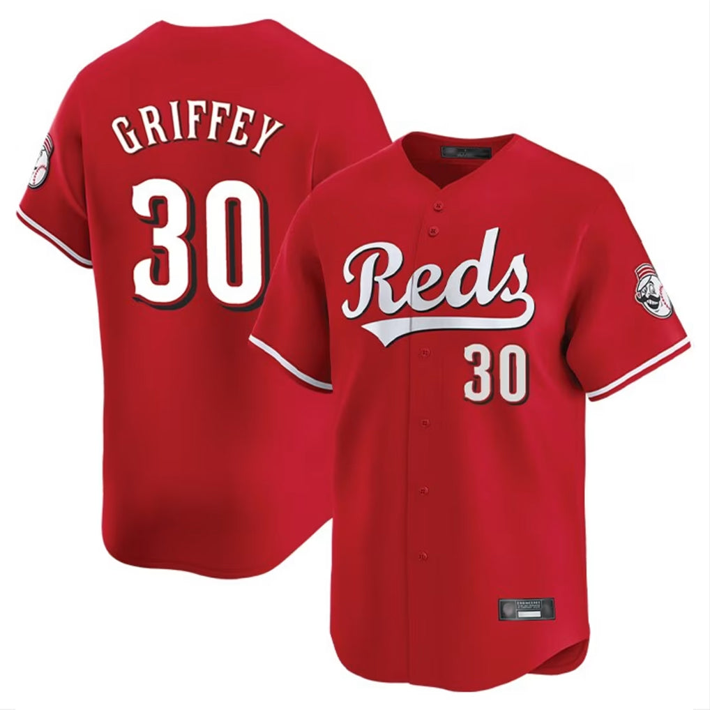 Trusc C.Reds #30 Ken Griffey Player Red Home Limited Stitched Jerseys