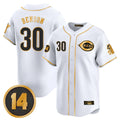 Trusc C.Reds #30 Ken Griffey Player White-Gold Vapor Premier Limited Home Stitched Jerseys