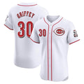 Trusc C.Reds #30 Ken Griffey Player White Limited Elite Home Stitched Jerseys