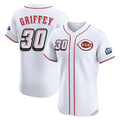 Trusc C.Reds #30 Ken Griffey Player White Speedway Classic Limited Elite Home Stitched Jerseys