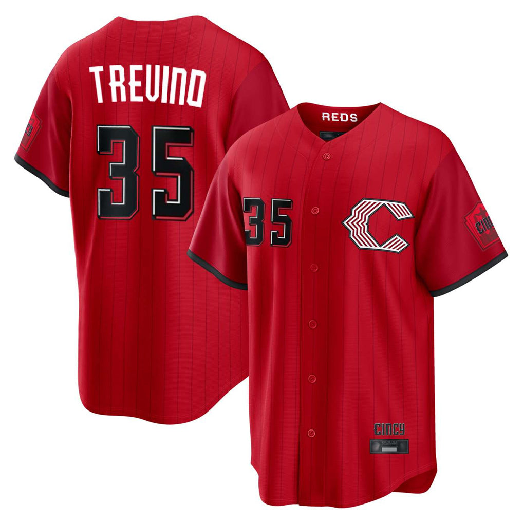 Trusc C.Reds #35 Jose Trevino Player Red 2026 City Connect Home Game Stitched Jerseys