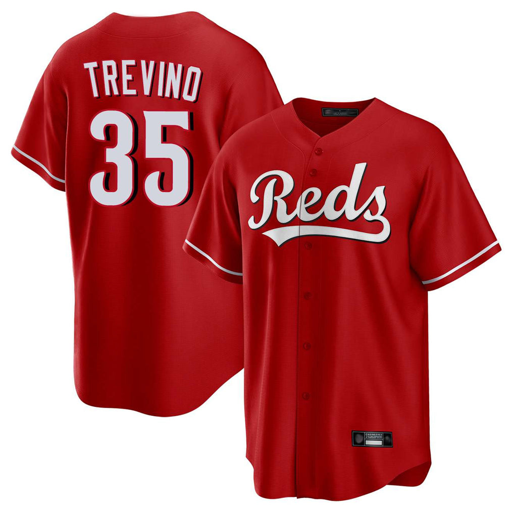 Trusc C.Reds #35 Jose Trevino Player Red Home Game Stitched Jerseys