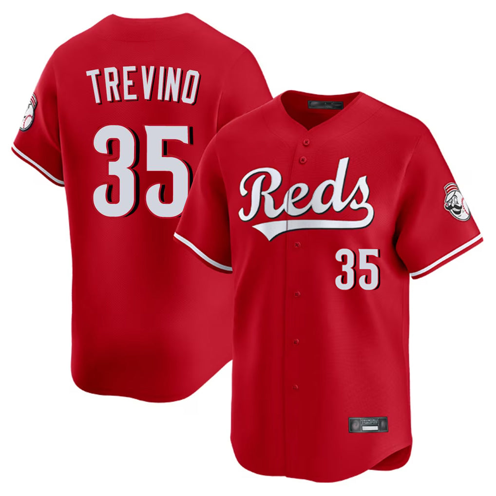 Trusc C.Reds #35 Jose Trevino Player Red Home Limited Stitched Jerseys