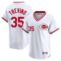 Trusc C.Reds #35 Jose Trevino Player White Cooperstown Collection Limited T-shirt Home Stitched Jerseys