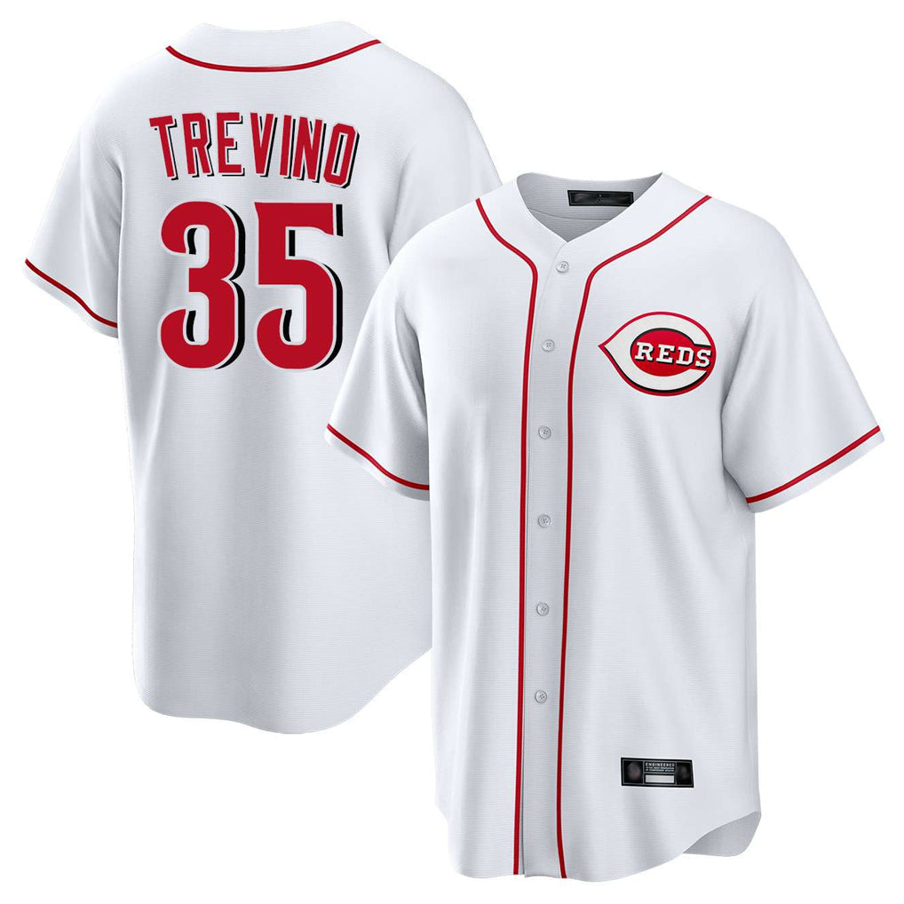 Trusc C.Reds #35 Jose Trevino Player White Game Home Stitched Jerseys