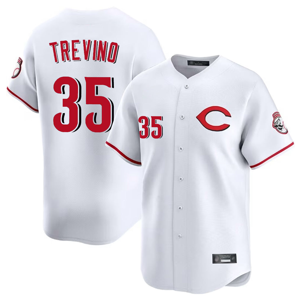 Trusc C.Reds #35 Jose Trevino Player White Limited Home Stitched Jerseys