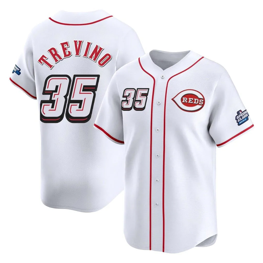 Trusc C.Reds #35 Jose Trevino Player White Speedway Classic Home Limited Stitched Jerseys