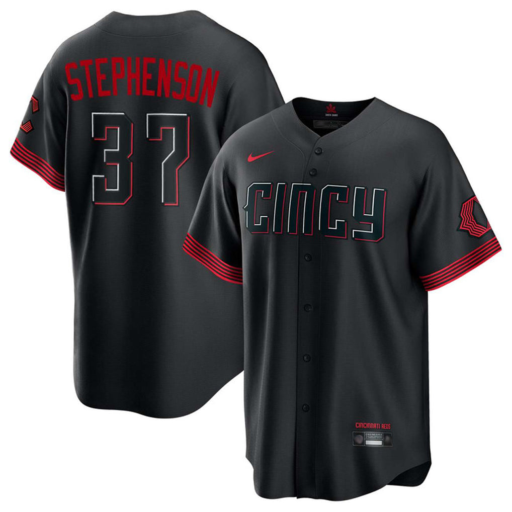 Trusc C.Reds #37 Tyler Stephenson Player Black City Connect Home Game Stitched Jerseys