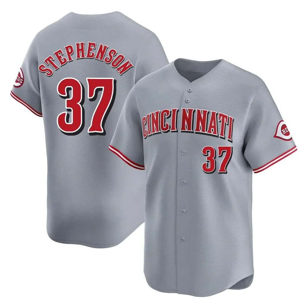 Trusc C.Reds #37 Tyler Stephenson Player Gray Home Limited Stitched Jerseys