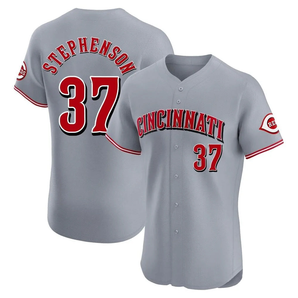 Trusc C.Reds #37 Tyler Stephenson Player Gray Limited Elite Home Stitched Jerseys