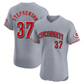 Trusc C.Reds #37 Tyler Stephenson Player Gray Limited Elite Home Stitched Jerseys