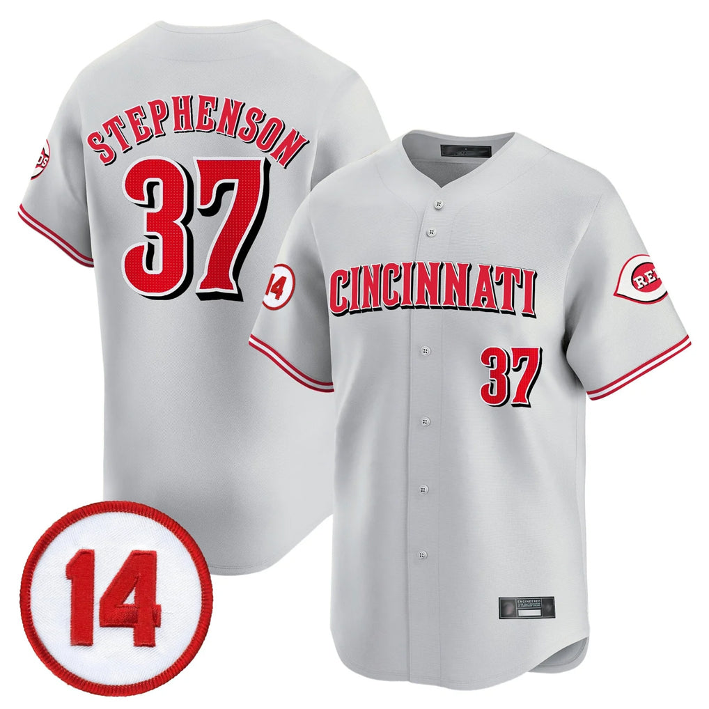 Trusc C.Reds #37 Tyler Stephenson Player Gray Vapor Premier Limited Home Stitched Jerseys