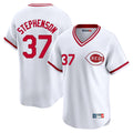 Trusc C.Reds #37 Tyler Stephenson Player White Cooperstown Collection Limited T-shirt Home Stitched Jerseys