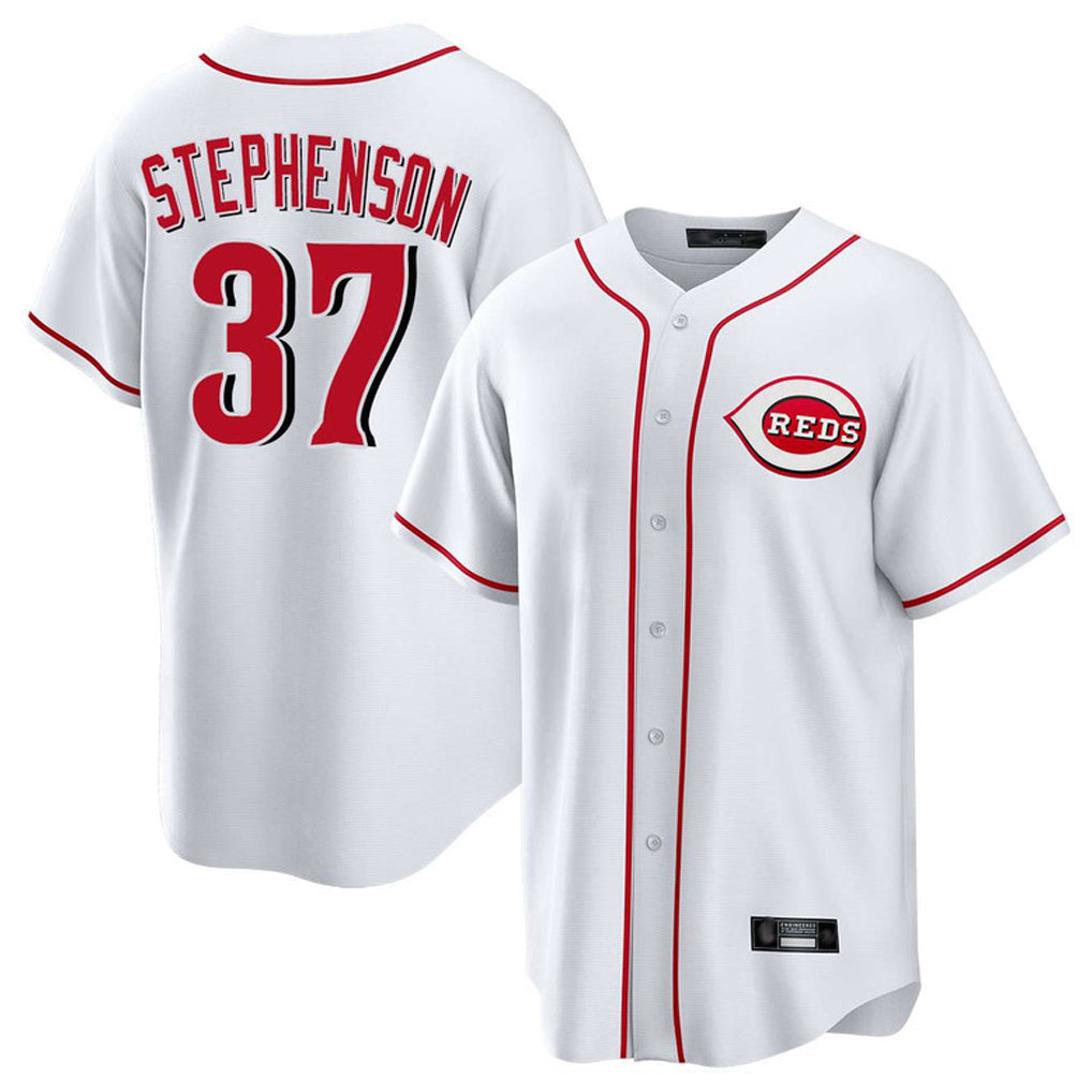 Trusc C.Reds #37 Tyler Stephenson Player White Game Home Stitched Jerseys