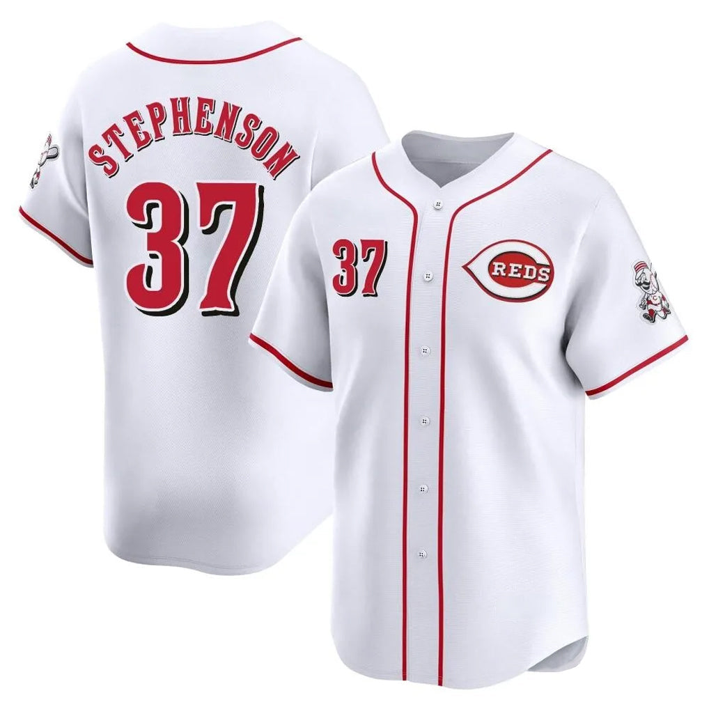 Trusc C.Reds #37 Tyler Stephenson Player White Home Limited Stitched Jerseys