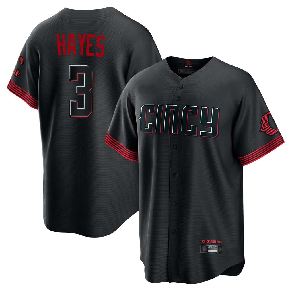 Trusc C.Reds #3 Ke'Bryan Hayes Player Black City Connect Home Game Stitched Jerseys