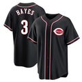 Trusc C.Reds #3 Ke'Bryan Hayes Player Black Fashion Out Home Game Stitched Jerseys