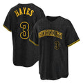 Trusc C.Reds #3 Ke'Bryan Hayes Player Black Snake Skin City Home Stitched Jerseys