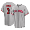 Trusc C.Reds #3 Ke'Bryan Hayes Player Gray Home Game Stitched Jerseys