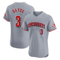 Trusc C.Reds #3 Ke'Bryan Hayes Player Gray Limited Elite Home Stitched Jerseys