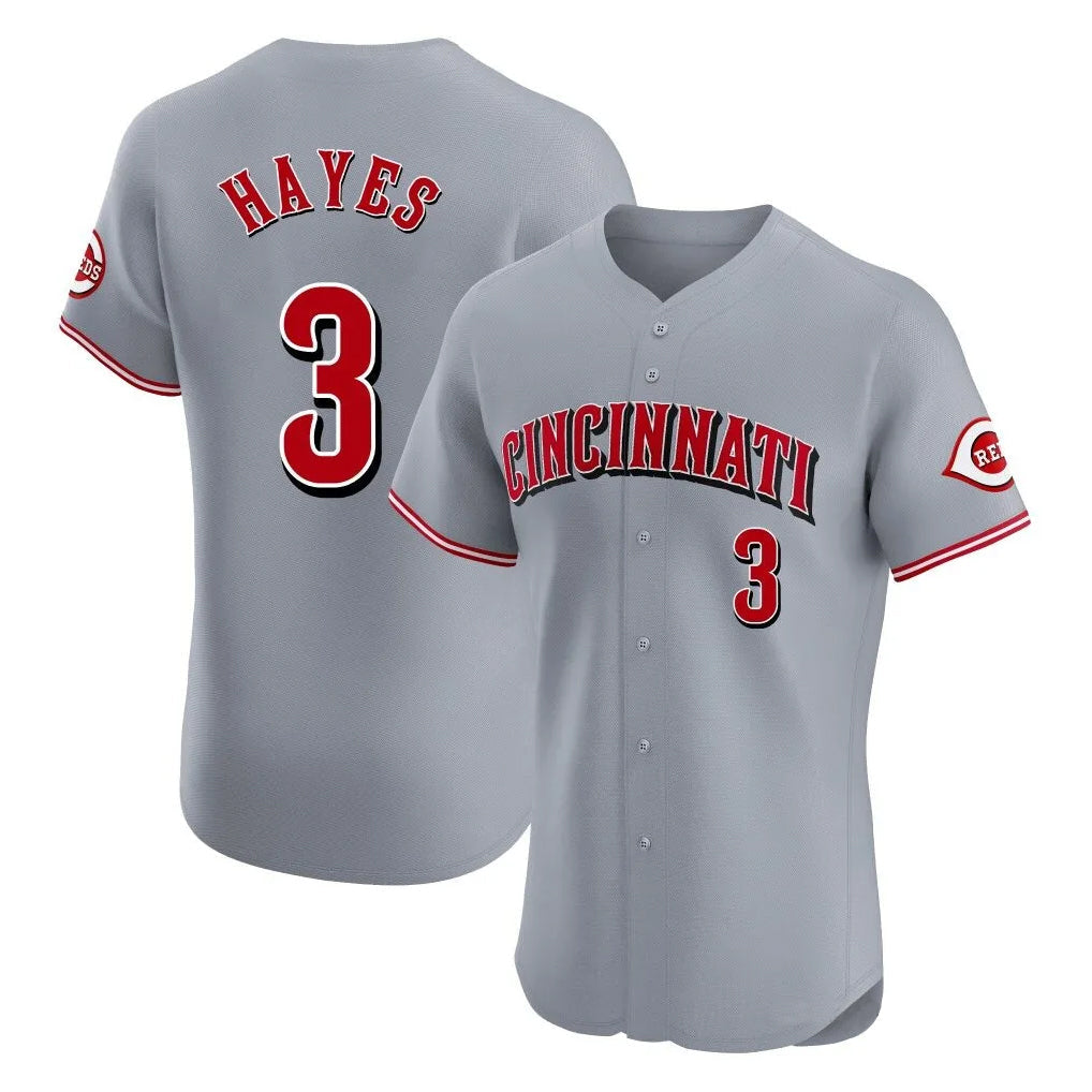 Trusc C.Reds #3 Ke'Bryan Hayes Player Gray Limited Elite Home Stitched Jerseys