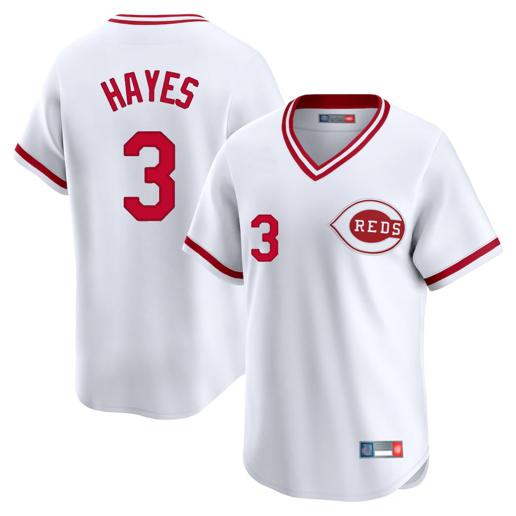 Trusc C.Reds #3 Ke'Bryan Hayes Player White Cooperstown Collection Limited T-shirt Home Stitched Jerseys