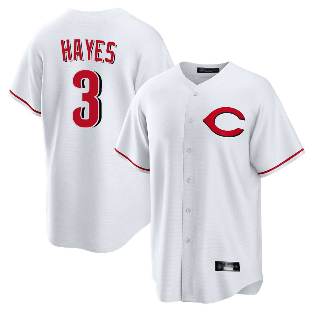 Trusc C.Reds #3 Ke'Bryan Hayes Player White Home Game Stitched Jerseys