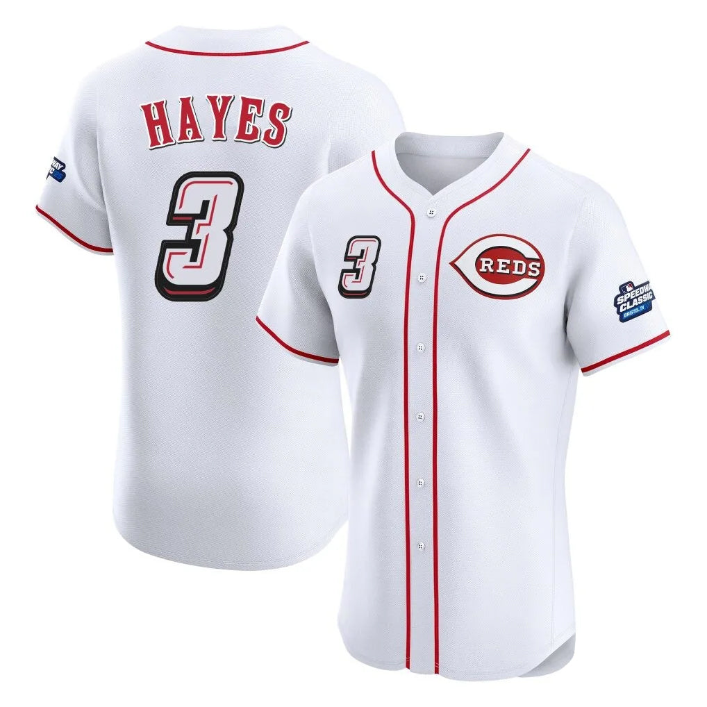 Trusc C.Reds #3 Ke'Bryan Hayes Player White Speedway Classic Limited Elite Home Stitched Jerseys