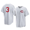 Trusc C.Reds #3 Ke'Bryan Hayes Player White Stripe Field of Dreams Game Home Stitched Jerseys