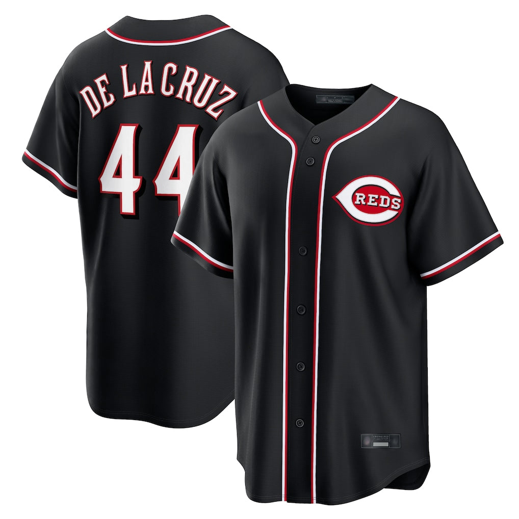 Trusc C.Reds #44 Elly De La Cruz Player Black Fashion Out Home Game Stitched Jerseys